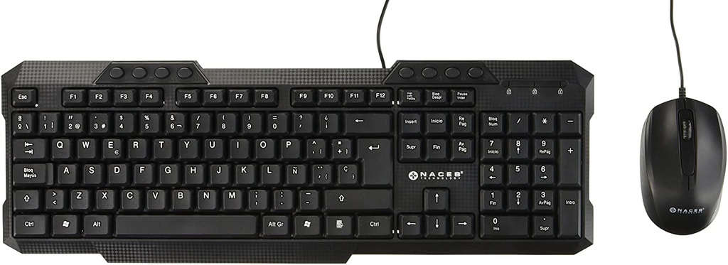 Kit de Teclado Y Mouse Naceb NA-618 Alámbrico USB + PS/2 Español