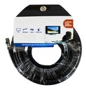 Cable Coaxial 20 Metros para Video PR-CA20 Macho a Macho Negro
