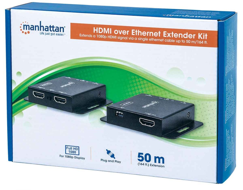 Extensor HDMI Manhattan De 3 Puertos 1920x1200 Pixeles 1x RJ-45