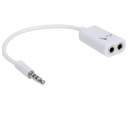 Adaptador De Audio Manhattan 3.5mm Macho - 2x 3.5mm Hembra