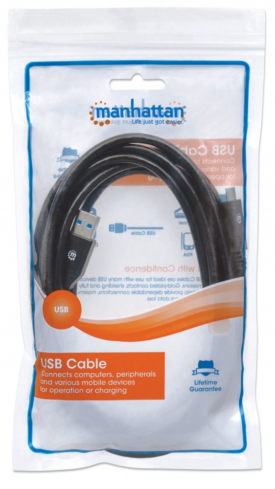 Cable Manhattan USB A 3.1 Macho - USB C 3.1 Macho 3 Metros