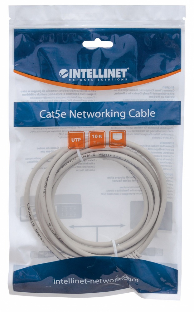 Cable Patch Intellinet Cat6 UTP 100% Cobre RJ-45 Macho - RJ-45 Macho 1 Metro