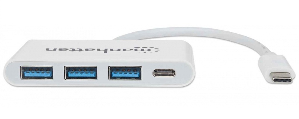 Hub Manhattan USB C 3.1 3x USB A Hembra 1x USB C Hmebra 5000 Mbit/s
