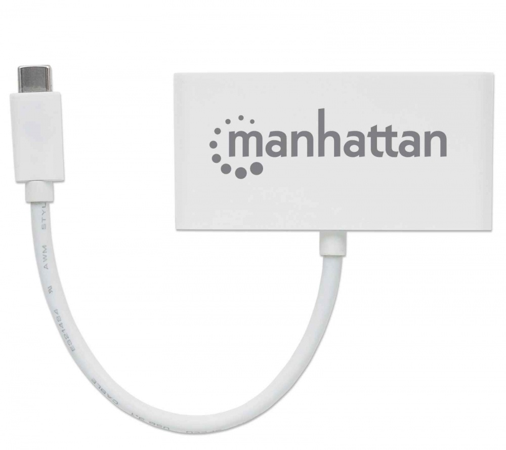 Hub Manhattan USB C 3.1 3x USB A Hembra 1x USB C Hmebra 5000 Mbit/s