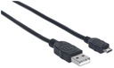 Cable Manhattan De Alta Velocidad USB 2.0 A Macho - Micro USB 2.0 B Macho 3 Metros
