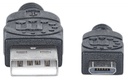 Cable Manhattan De Alta Velocidad USB 2.0 A Macho - Micro USB 2.0 B Macho 3 Metros