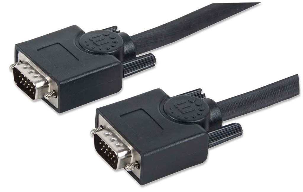Cable De Video Manhattan Para Monitor SVGA 8mm VGA Macho - VGA Macho 7.5 Metros