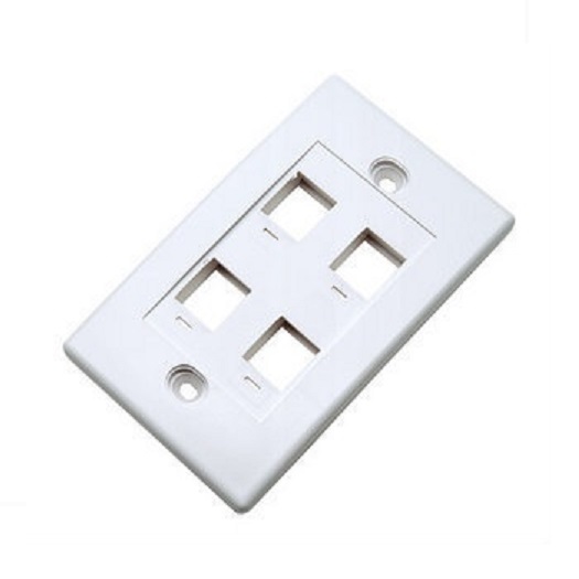 Tapa para Caja Faceplate Intellinet Montaje Al Ras 4 Salidas 163316