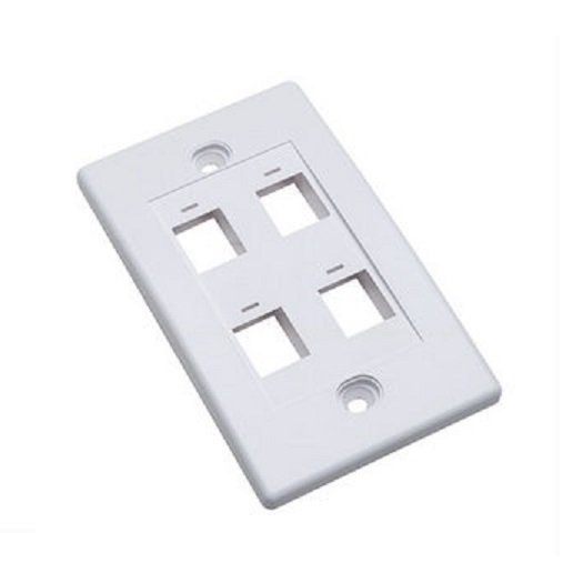 Tapa para Caja Faceplate Intellinet Montaje Al Ras 4 Salidas 163316