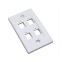 Tapa para Caja Faceplate Intellinet Montaje Al Ras 4 Salidas 163316