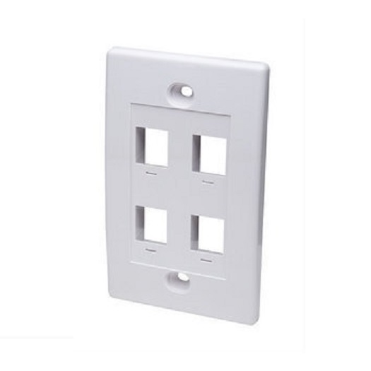 Tapa para Caja Faceplate Intellinet Montaje Al Ras 4 Salidas 163316