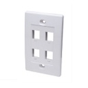 Tapa para Caja Faceplate Intellinet Montaje Al Ras 4 Salidas 163316