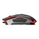 Mouse Gamer Naceb Láser NA-630 Alámbrico USB 2400DPI Negro/Plata