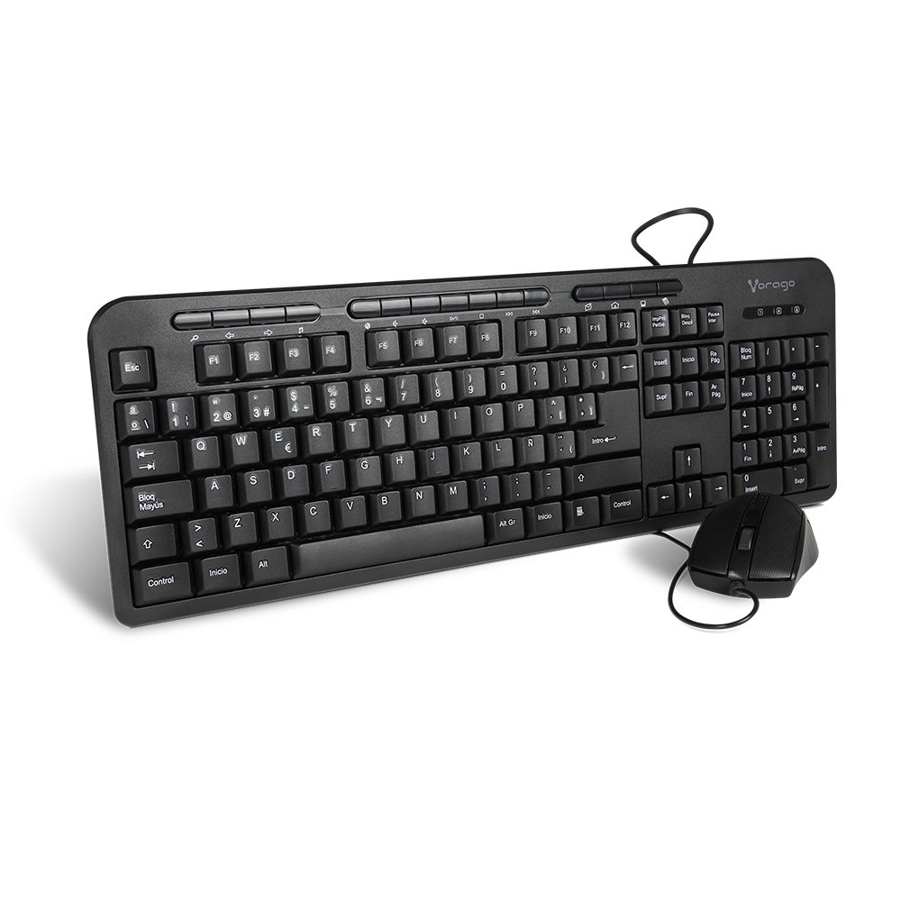 Kit De Teclado Y Mouse Vorago KM-107 USB Teclas Multimedia Resolucion 1000dpi