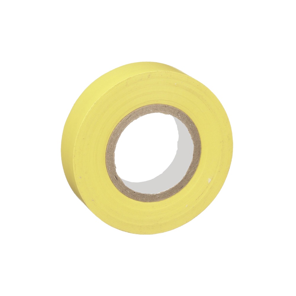 Cinta Eléctrica para Aislar de PVC Uso General Grosor de 0.18mm (7 mil) Ancho de 19mm y 20.12m de Largo Color Amarillo