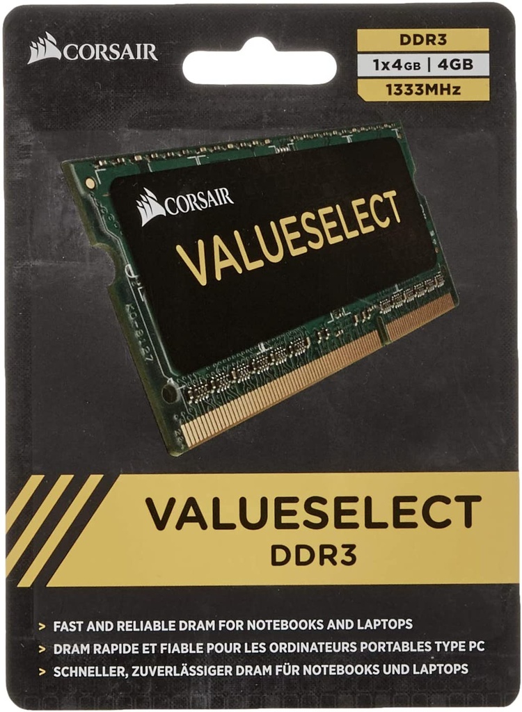 Memoria RAM Corsair 4GB DDR3 1333MHz SO-DIMM CL9