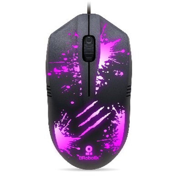 Mouse Gamer BRobotix Óptico Xplosion RGB Alámbrico USB 1500DPI