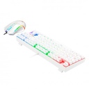 Kit Mouse Y Teclado Mecanico Gamer Redragon K552 White BA RGB Alámbrico USB