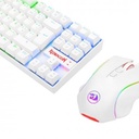 Kit Mouse Y Teclado Mecanico Gamer Redragon K552 White BA RGB Alámbrico USB