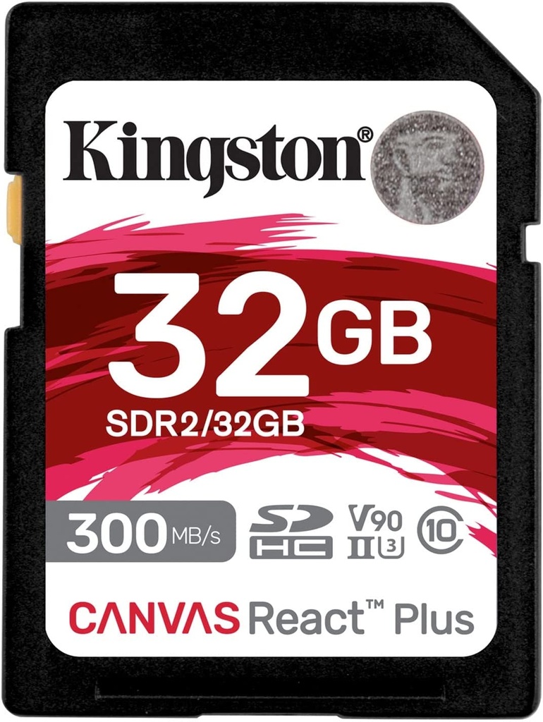 Memoria Flash Kingston Canvas React Plus 32GB SD UHS-II Clase 10