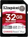Memoria Flash Kingston Canvas React Plus 32GB SD UHS-II Clase 10