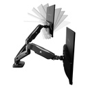 Soporte De Escritorio Para 2 Monitores Game Factor 27" Hasta 6.5 Kg