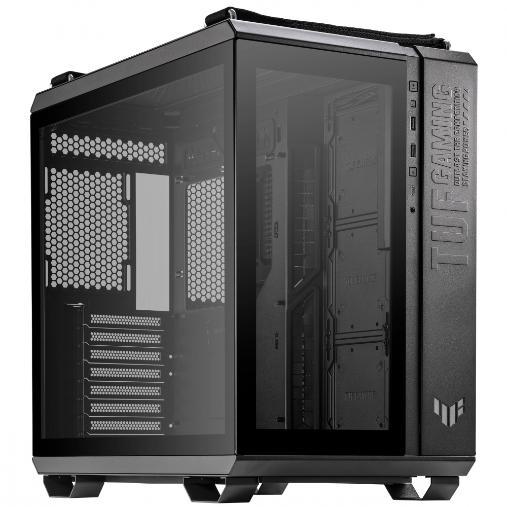 Gabinete ASUS TUF Gaming GT502 Con Ventana Midi-Tower ATX/Micro-ATX/Mini-ITX USB 3.2 Sin Fuente/Ventiladores Instalados