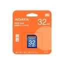 Memoria SD (SDHC) 32GB ADATA Clase 10 (V10) Velocidad hasta 100MB/25MB por seg. ASDH32GUICL10-R