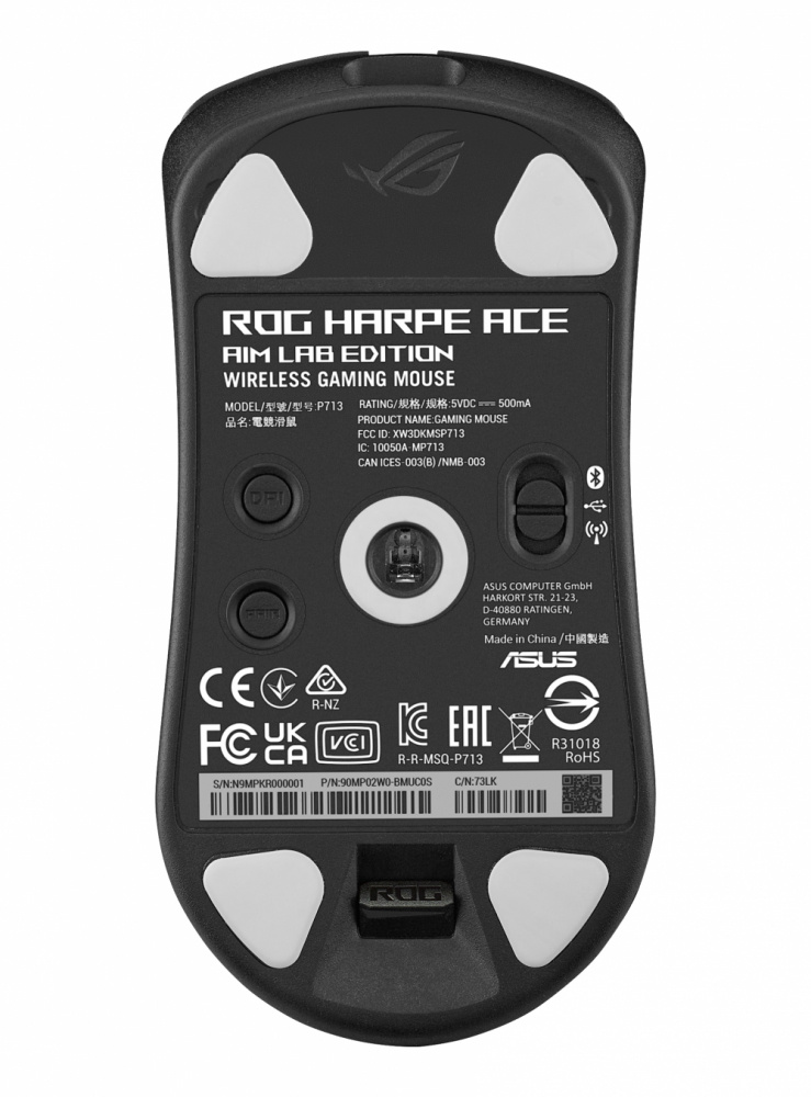 Mouse Gamer ASUS Óptico P713 ROG Harpe Ace Aim Lab Edition Inalámbrico USB 2.0 36.000DPI