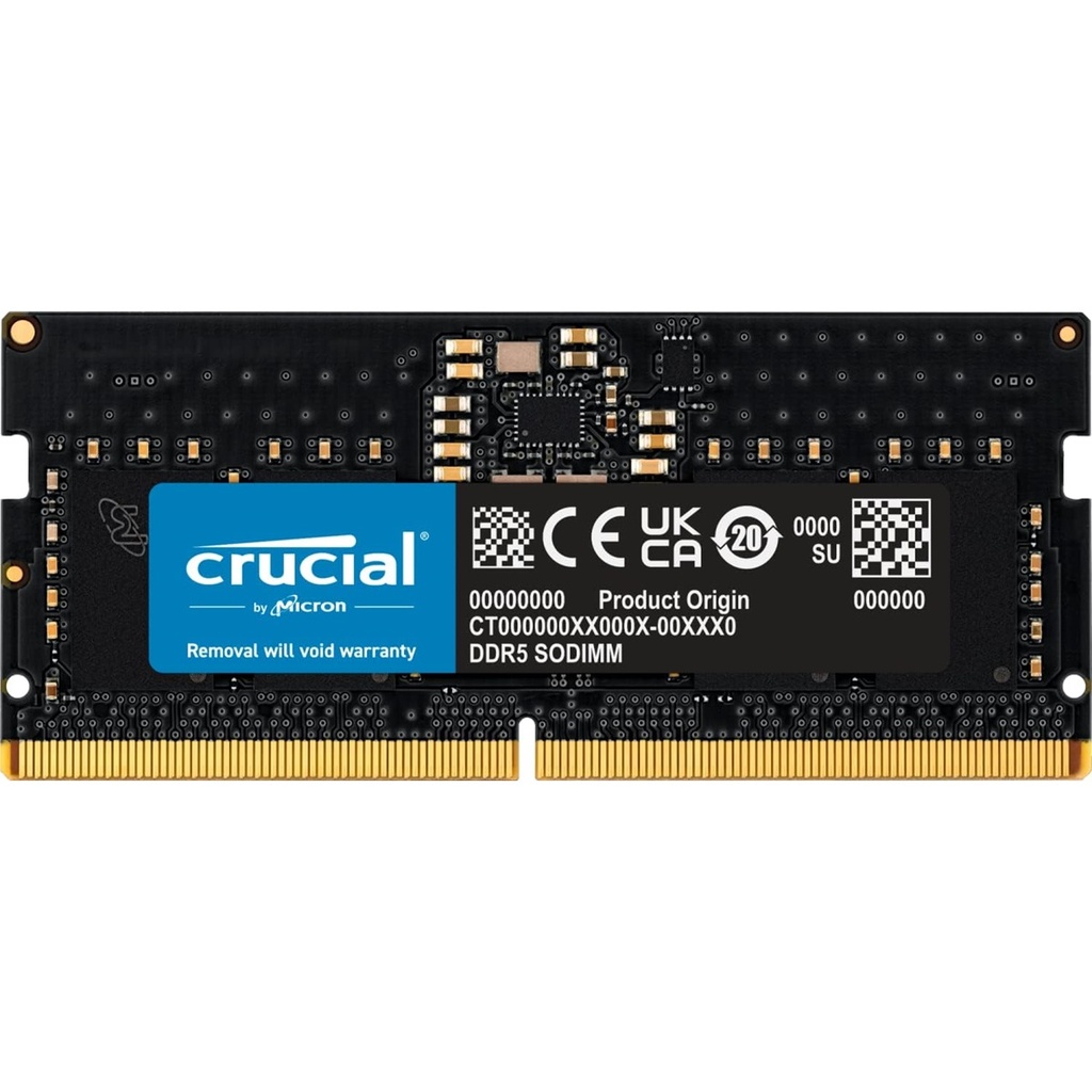 Memoria RAM Crucial CT8G48C40S5 DDR5 4800MHz 8GB Non-ECC CL40 SO-DIMM