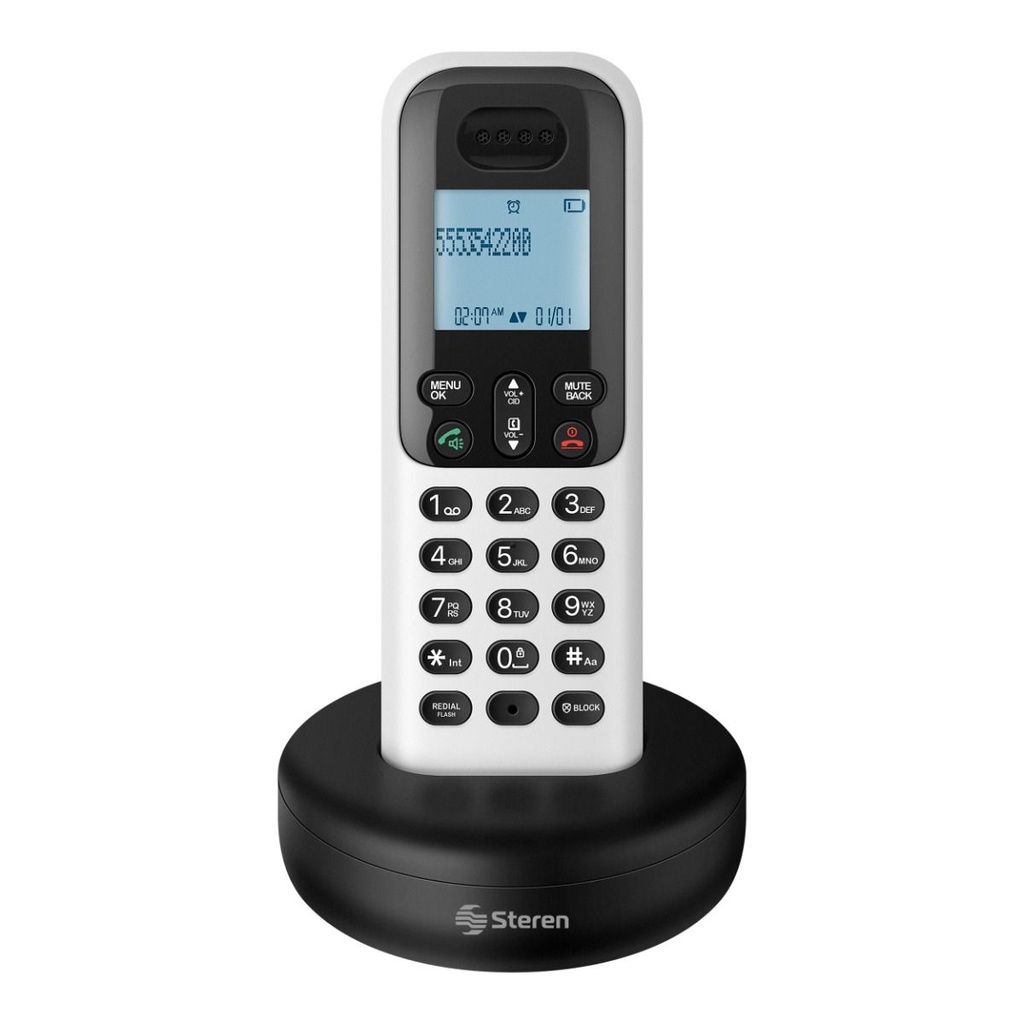 Teléfono inalámbrico steren dect 6.0 identificador de llamadas alcance hasta 25m