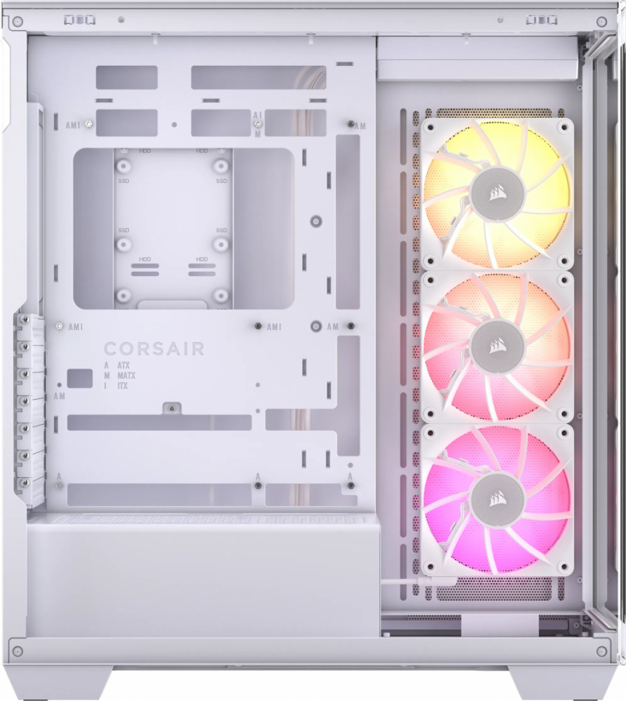 Gabinete Corsair Icue Link 3500X RGB Midi-Tower Mini-ITX/Micro-ATX/ATX/E-ATX USB 3.2 sin Fuente 3 Ventiladores RGB Instalados