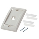 Placa Frontal Panduit Ejecutiva de 1 Puerto en Ventana Sencilla Blanco