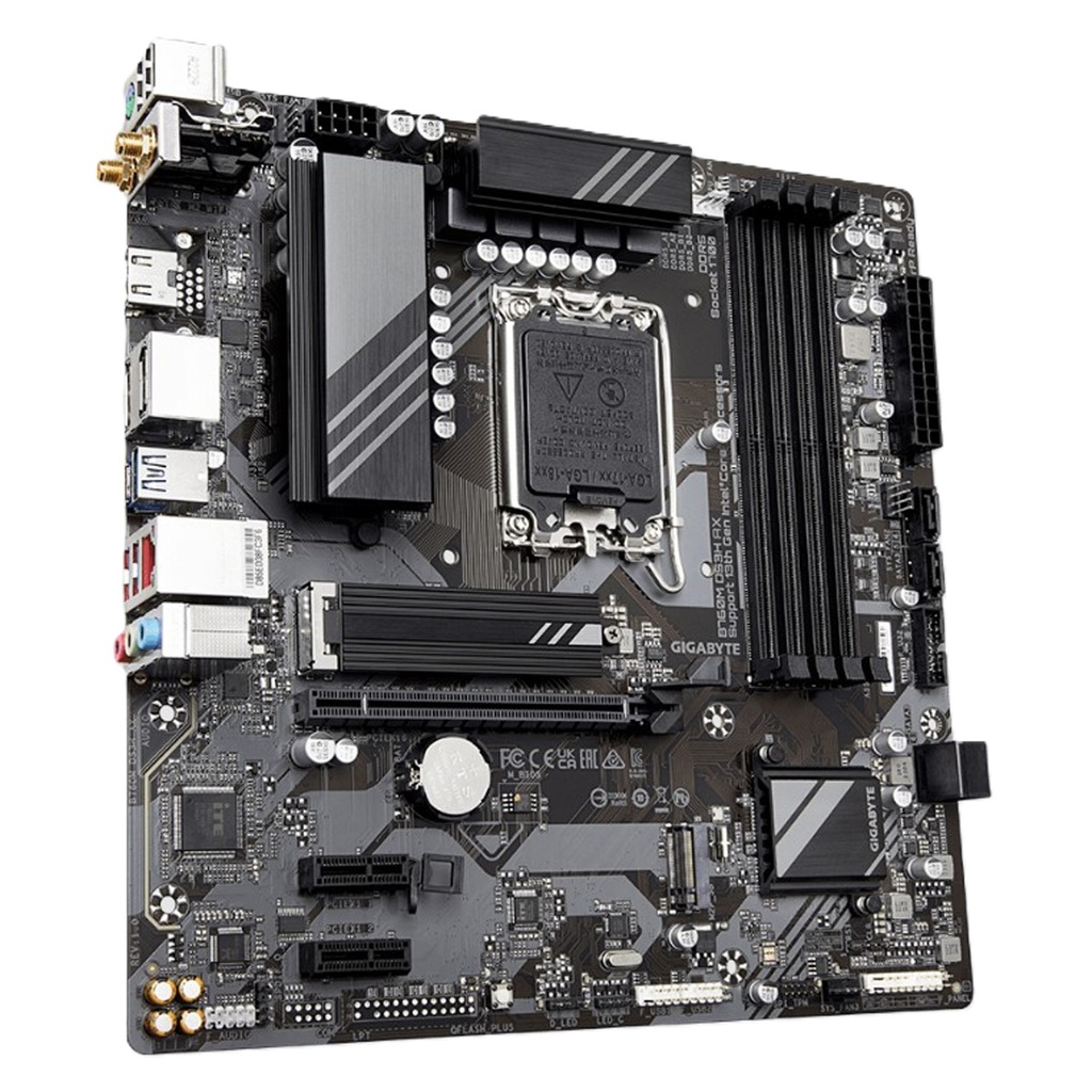 Tarjeta Madre Gigabyte B760M DS3H AX LGA 1700 4x DDR5-SDRAM Micro ATX Wifi HDMI 2x DisplayPort