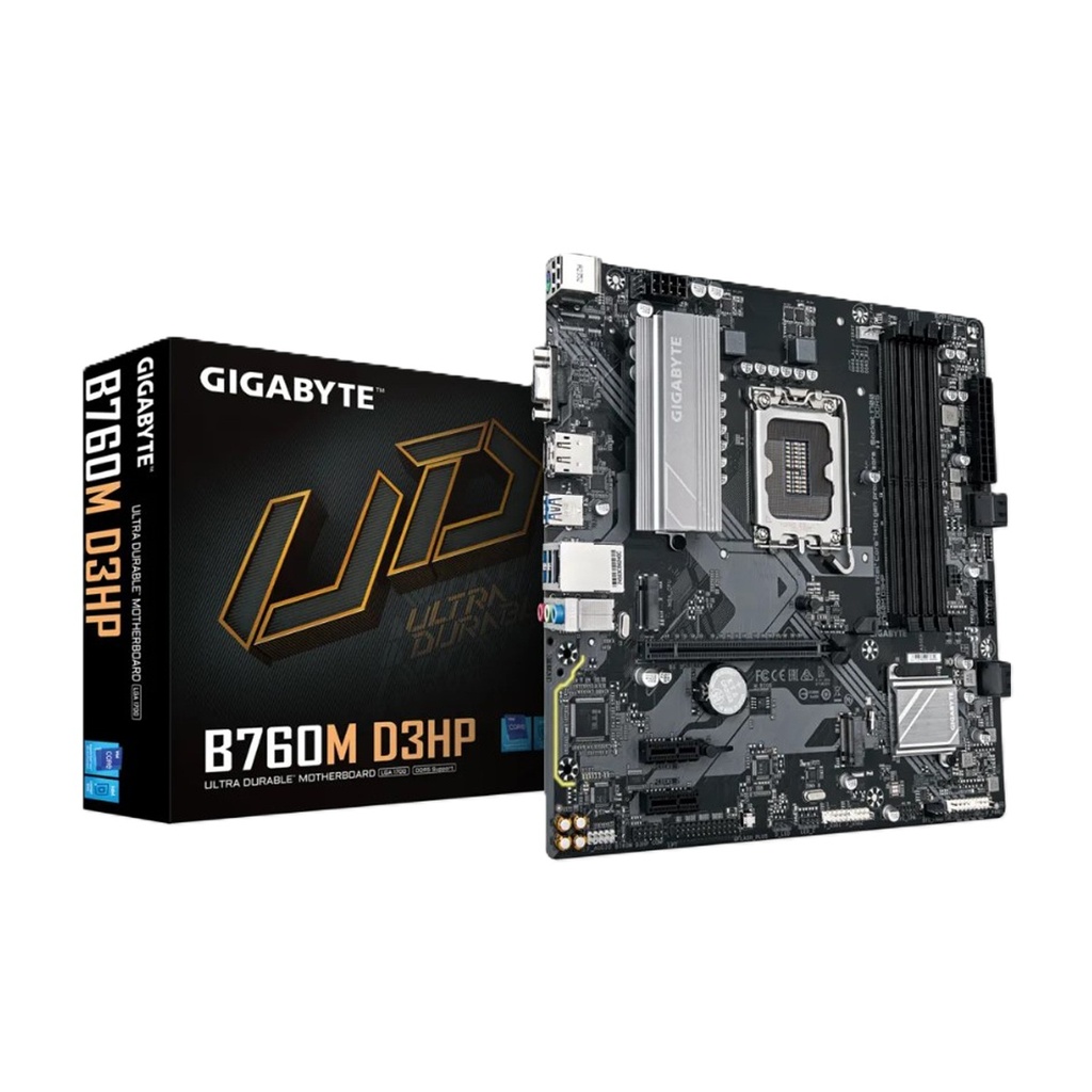 Tarjeta Madre Gigabyte B760M G AX S-1700 2x DDR5 8000 MHz HDMI DisplayPort VGA Micro ATX Wifi6/bt