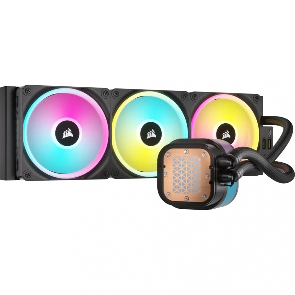 Enfriamiento Líquido Para CPU Corsair iCUE LINK H150i LCD 3x 120mm Hasta 2400RPM