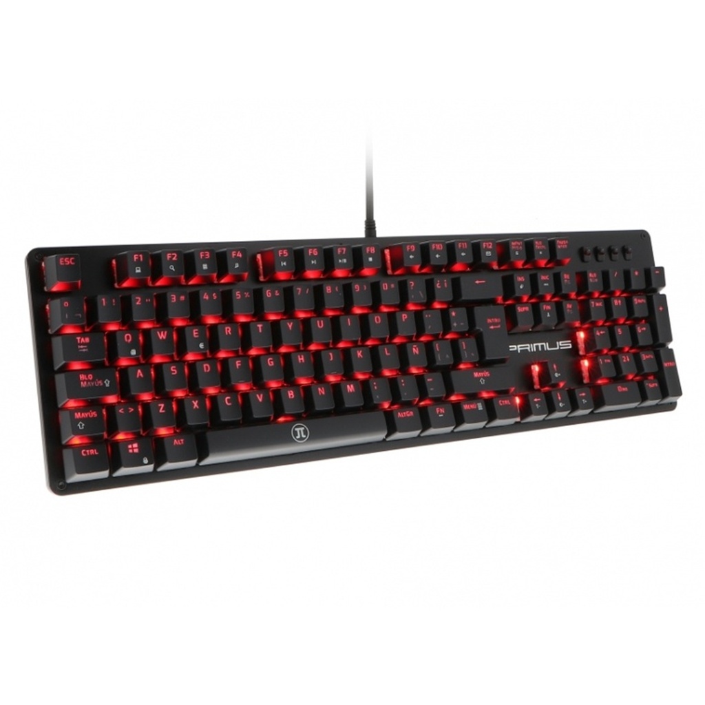 Teclado Mecánico Gamer Primus BALLISTA 100T LED Rojo  Switch Rojo Primus Alámbrico Español