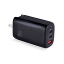 Cargador de Pared Argomtech 3 Puertos PD 65W PD 2 x Tipo-C y USB QC3.0 65W Enchufe Plegable Carga Rápida