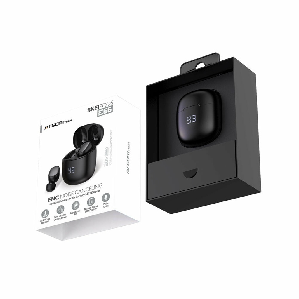 Audífonos In-ear Con Micrófono Argomtech Skeipods E66 Bluetooth Inalámbrico
