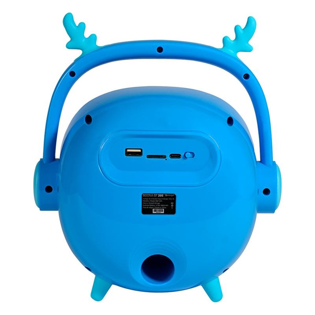 Bocina Portátil Vorago BSP-205-BL Bluetooth Alámbrico Inalámbrico USB-C 10W