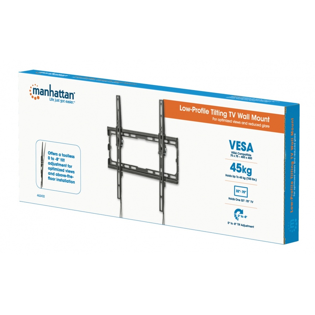 Soporte De Pared ﻿Manhattan 462402 Para Pantalla 32-70" Hasta 48Kg