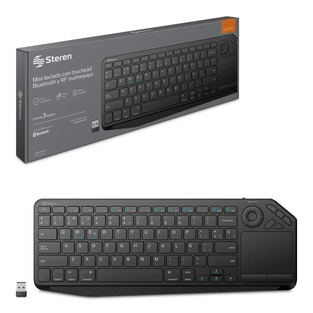 Teclado Steren COM-688NE Mini RF Inalámbrico Bluetooth