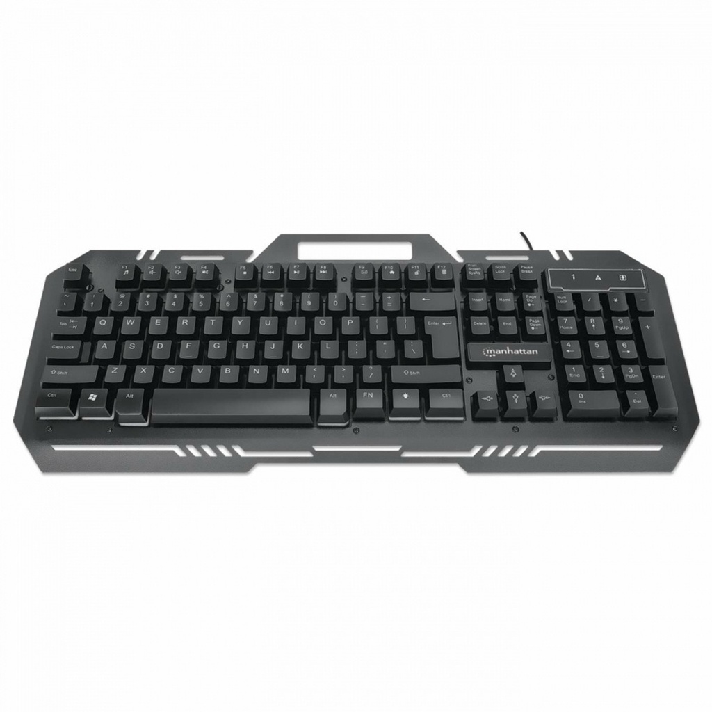 Teclado Gamer Manhattan 180610 RGB Alámbrico Con Base Para Celular