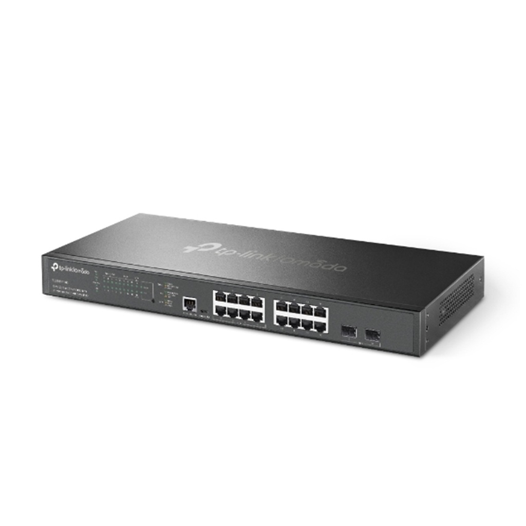 Switch TP-Link Gigabit Ethernet Omada L2+ 16 Puertos 10/100/1000Mbps + 2 Puertos SFP 120 Gbit/s 16.000 Entradas Administrable 