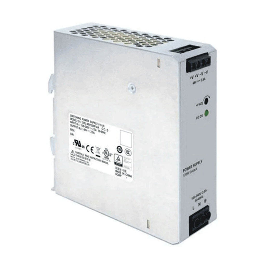 Fuente de Alimentación Dahua DRL-48V120W1AAD 48 VDC 2.5 A Para Switch PFS4210-8GT-DP Instalación Sobre Riel DIN