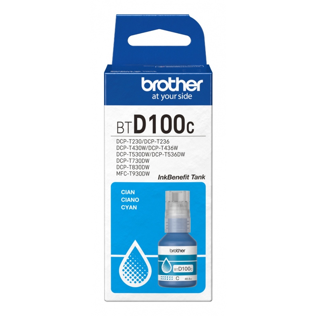 Tanque de Tinta Brother BTD100C Cian Rinde 5000 Páginas 