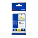 Cinta Brother TZeS121 Negro sobre Transparente 9mm x 8m