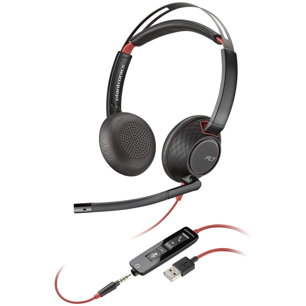 Audífonos Blackwire Poly 5220 Con Microfono USB-A/3.5mm