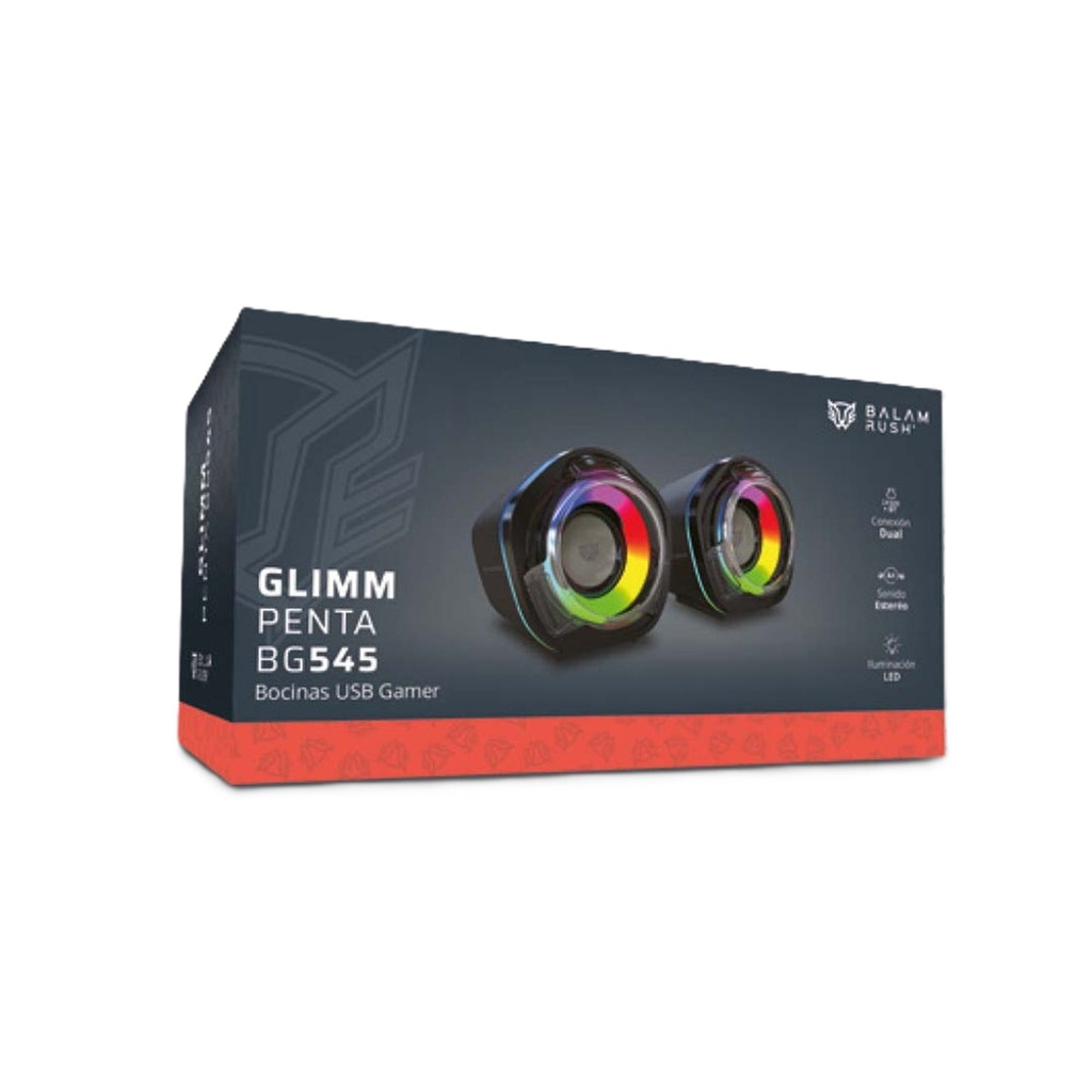 Bocina Para Computadora Balam Rush Glimm Penta BG545 Alámbrico/Inalámbrico 2.0 6W RMS
