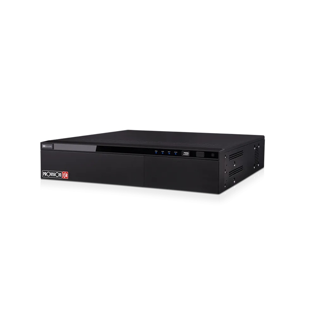 NVR de 32 Canales Provision-ISR NVR12-32800RFAN(2U) Para 2 Discos Duros máx.16TB 2x USB 2.0 1x RJ-485 